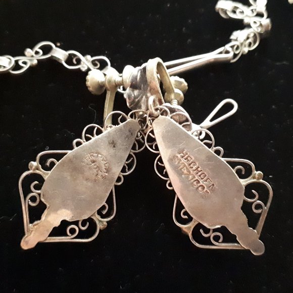 1940's Mexico Handmade 925 Silver Demi Parure - Picture 6 of 16
